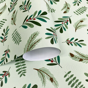 Christmas Wrapping Paper Christmas Foliage Design, 4 of 11