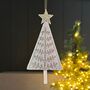 Wooden Tree With Gold Star Hanging Christmas Decoration, thumbnail 1 of 3