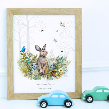 Personalised Baby Bunny Print, 9 of 11