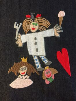 Your Child's Drawing Embroidered On Apron, 4 of 8