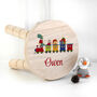 Personalised Christmas Train Wooden Stool, thumbnail 1 of 2