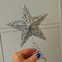 Large Sparkle Silver Star Tree Topper, thumbnail 1 of 3