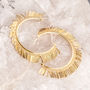 Gold Plate And Silver Tassel Fringe Hoop Earrings, thumbnail 7 of 7
