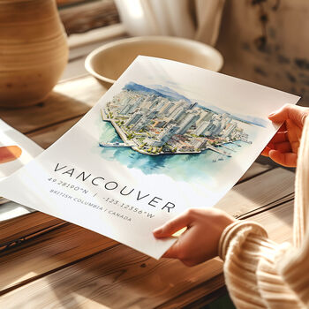 Vancouver Canada City Landmark Travel Destination Print, 3 of 7