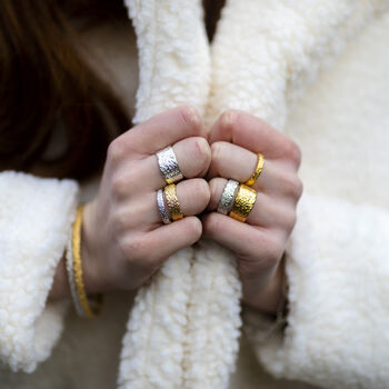 Slim Hula Ring In Gold Vermeil Plated, 3 of 5