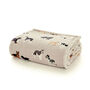 Mixed Dogs Sherpa Fleece Throw Soft Oatmeal Pet Print Blanket 140x180cm 41034500, thumbnail 2 of 3