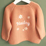 Personalised Baby Cardigan With Daisy And Name Embroidery, thumbnail 8 of 12