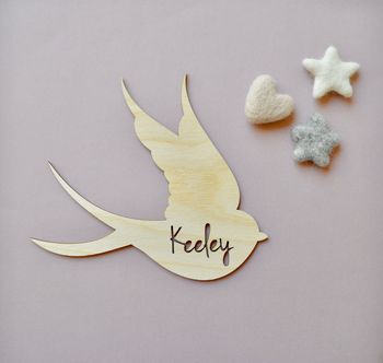 Personalised Bird Wooden Name Sign, 4 of 10