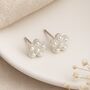Sterling Silver Pearl Daisy Flower Stud Earrings – 7mm, thumbnail 4 of 11