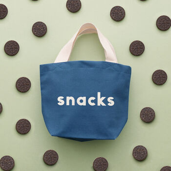 'Snacks' Little Blue Bag, 3 of 5