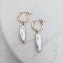 Esme Biwa Pearl Hoop Earrings, thumbnail 2 of 3