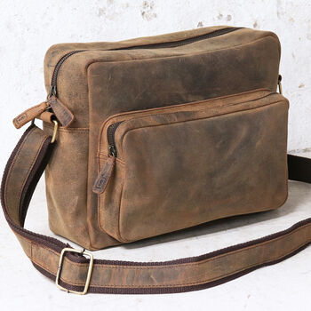 Vintage Style Leather Shoulder Bag, 2 of 11