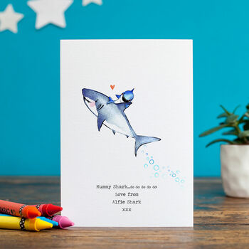 Personalised Mummy Shark Card, 2 of 3