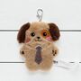 Fluffy Dog Keyring Bag Charm Dog, thumbnail 1 of 2