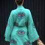 Long Organic Cotton Robe: Jade Green Eye, thumbnail 1 of 4