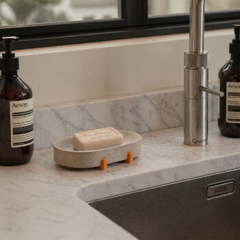 Modern Handmade Self Draining Stoneware Soap Dish, 4 of 10