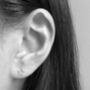 Sterling Silver Mini Hollow Star Earrings, thumbnail 8 of 9