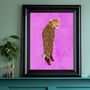 Custom Personalised Cheetah Wearing Heels Art Print, thumbnail 6 of 8