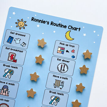 Childrens Personalised Routine Chart, 6 of 7