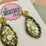 Seaside Sparkle Oyster Shell Glitter Resin Earrings, thumbnail 4 of 4