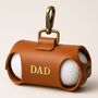 Personalised Tan Leather Golf Ball Caddy, thumbnail 7 of 10