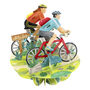 Cycling Pirouette Greetings Card, thumbnail 3 of 7