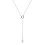 Gold Plated Or Sterling Silver Pearl Lariat Necklace, thumbnail 5 of 6