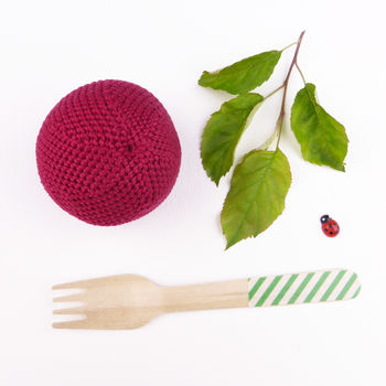 Apple Fruit Crochet Cotton Soft Toy, 9 of 10