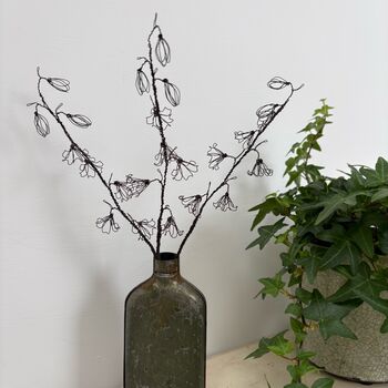 Three Handmade Delicate Wire Bluebell Stems, 6 of 9