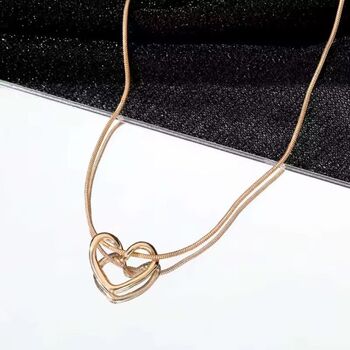 Timeless Love Gold Heart Necklace, 3 of 4