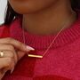 Gold Or Silver Engraved Bar Necklace, thumbnail 2 of 5