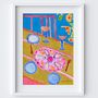 Oysters Table Scene Art Print, thumbnail 2 of 4