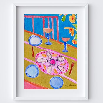 Oysters Table Scene Art Print, 2 of 4