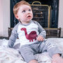 Personalised Childrens Dinosaur Pyjamas, thumbnail 1 of 6