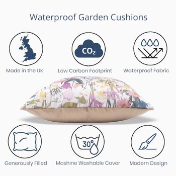English Garden Water Resistant Garden Cushion, 3 of 6