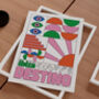 Destino Ibiza Club Print | Poster | Wall Art | Geometric | Dj | Clubbing | Patterned | Bauhaus | Print | House Music, thumbnail 2 of 8