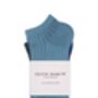 Four Pack Essential Men's Trainer Socks Azure, thumbnail 2 of 3
