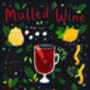 Festive Christmas Card, Mulled Wine Recipe Card, thumbnail 2 of 3