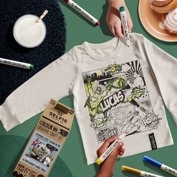 Superhero Comic Colour In Top With Fabric Pens, 2 of 10