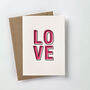 'Love' Letterpress Card, thumbnail 3 of 3