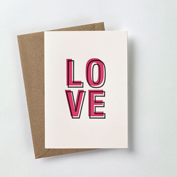 'Love' Letterpress Card, 3 of 3
