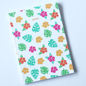 Tropical Monstera And Hibiscus Notebook, 2 of 5