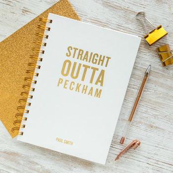 Personalised 'Straight Outta Compton' Notebook, 2 of 5