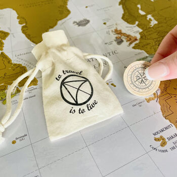 Scratch The World® Map Print with Coin, 4 of 10