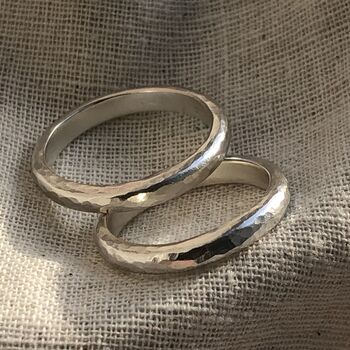 Textured Wedding Band Or Stacking Ring, 7 of 8