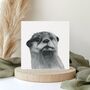 Otter Blank Wildlife Greeting Card, thumbnail 1 of 6