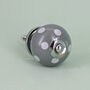 G Decor Dark Grey White Handmade Ceramic Door Knobs, thumbnail 4 of 6