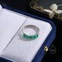 Sterling Silver Natural Green Onyx Half Infinity Ring, thumbnail 6 of 12