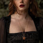 Orange Aventurine Wrapped Halloween Spider Necklace, thumbnail 5 of 6