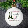 Personalised Elf Surveillance Bauble, thumbnail 4 of 5